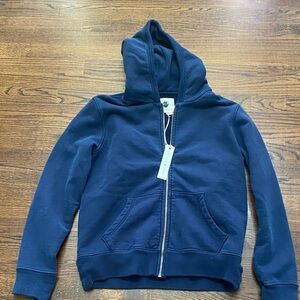 NWT Imogene And Willie The Standard Zip Sweatshirt Navy Size M